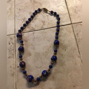 4-sale Italian “Wedding Cake” Handblown Glass Necklace- 658 $80 or $65 w/offer